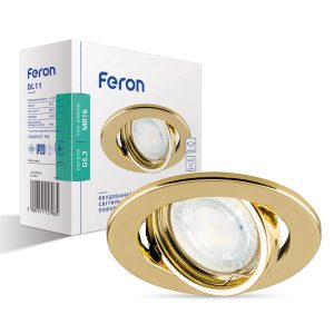 Вбудований світильник Feron DL11 під лампу золото