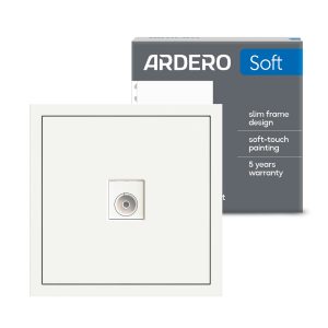 Розетка телевізійна Ardero ER141TV-W Soft біла