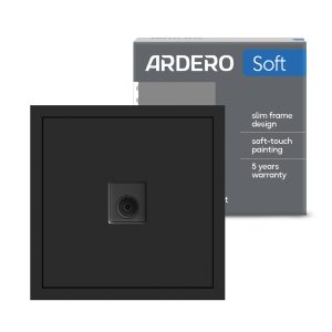 Розетка телевізійна Ardero ER141TV-B Soft чорна