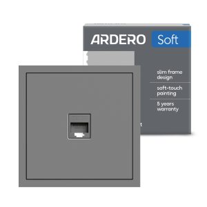 Розетка комп'ютерна Ardero ER151PC-G Soft сіра