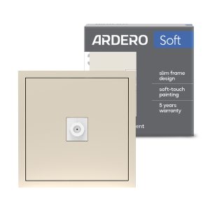 Розетка телевізійна Ardero ER141TV-C Soft шампань