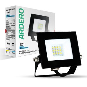 Світлодіодний прожектор Ardero LL-1010ARD 10Вт 6500K чорний