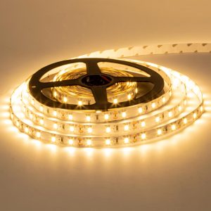 Светодиодная лента 12в белая теплая smd5730 60led/м негерметичная, 1м