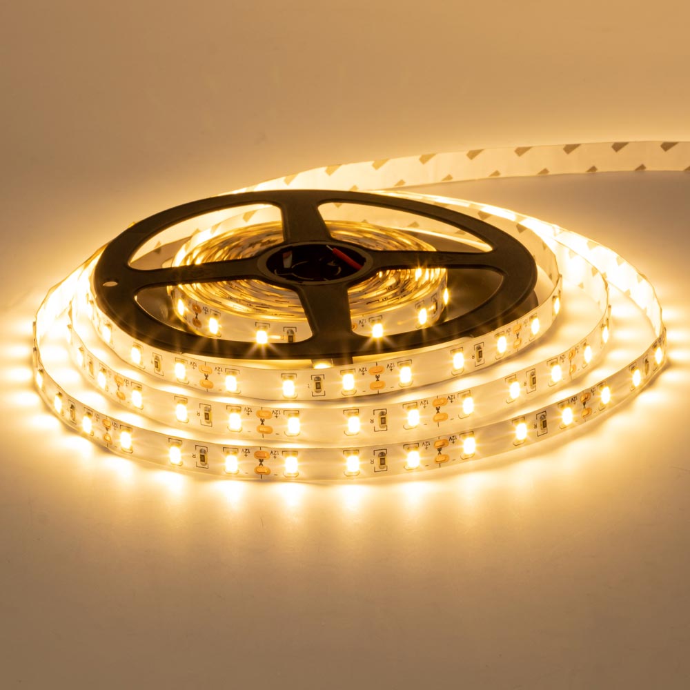 Светодиодная лента 12в белая теплая smd5730 60led/м негерметичная, 1м