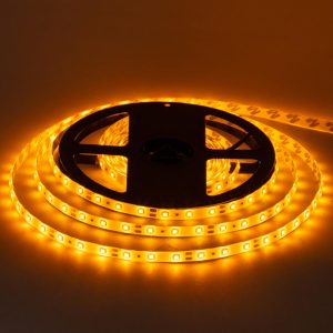 Светодиодная лента 12в желтая smd2835 60led/м герметичная, 1м