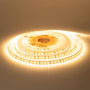 Светодиодная лента 12в теплая белая smd2835 120led/м герметичная, 1м