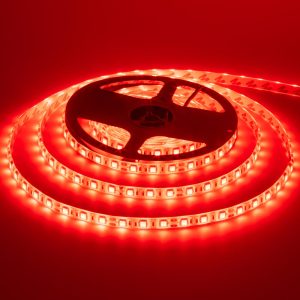 Светодиодная лента 12в красная smd5050 60led/м герметичная, 1м