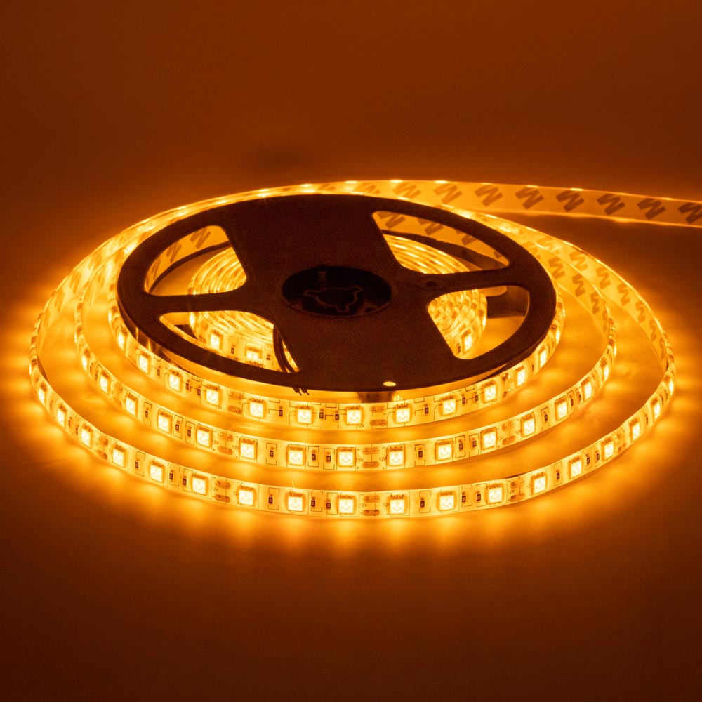 Светодиодная лента 12в желтая smd5050 60led/м негерметичная, 1м