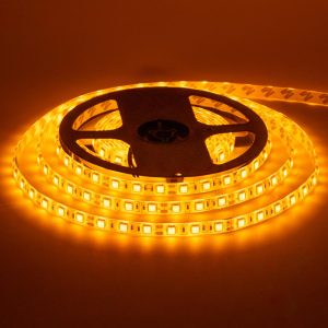 Светодиодная лента 12в желтая smd5050 60led/м герметичная, 1м