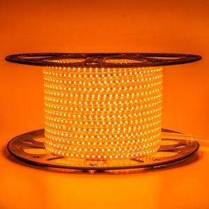 Светодиодная лента 220в оранжевая AVT smd2835 120led/m 4W/m герметичная, 1м