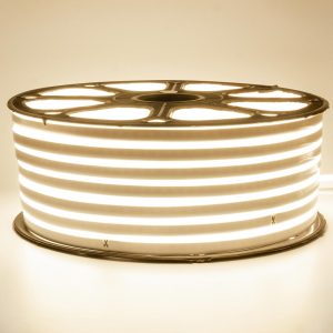Светодиодный неон 220в белый теплый smd2835 120led/m 12W/m герметичный, 1м
