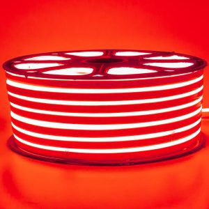 Светодиодный неон 220в красный smd2835 120led/m 12W/m герметичный, 1м