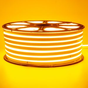 Светодиодный неон 220в желтый smd2835 120led/m 12W/m герметичный, 1м