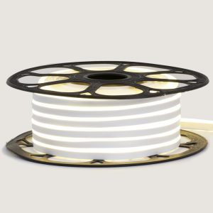 Светодиодный неон 12в холодный белый smd2835 120led/m 6W/m 8*16 PVC герметичный, 1м