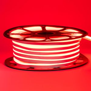 Светодиодный неон 12в красный smd2835 120led/m 6W/m 8*16 PVC герметичный, 1м