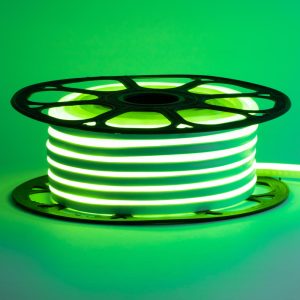 Светодиодный неон 12в зеленый smd2835 120led/m 6W/m 8*16 PVC герметичный, 1м