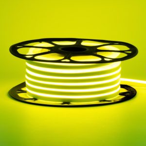 Светодиодный неон 220в лимонный желтый AVT-1 smd2835 120led/m 7W/m герметичный, 1м