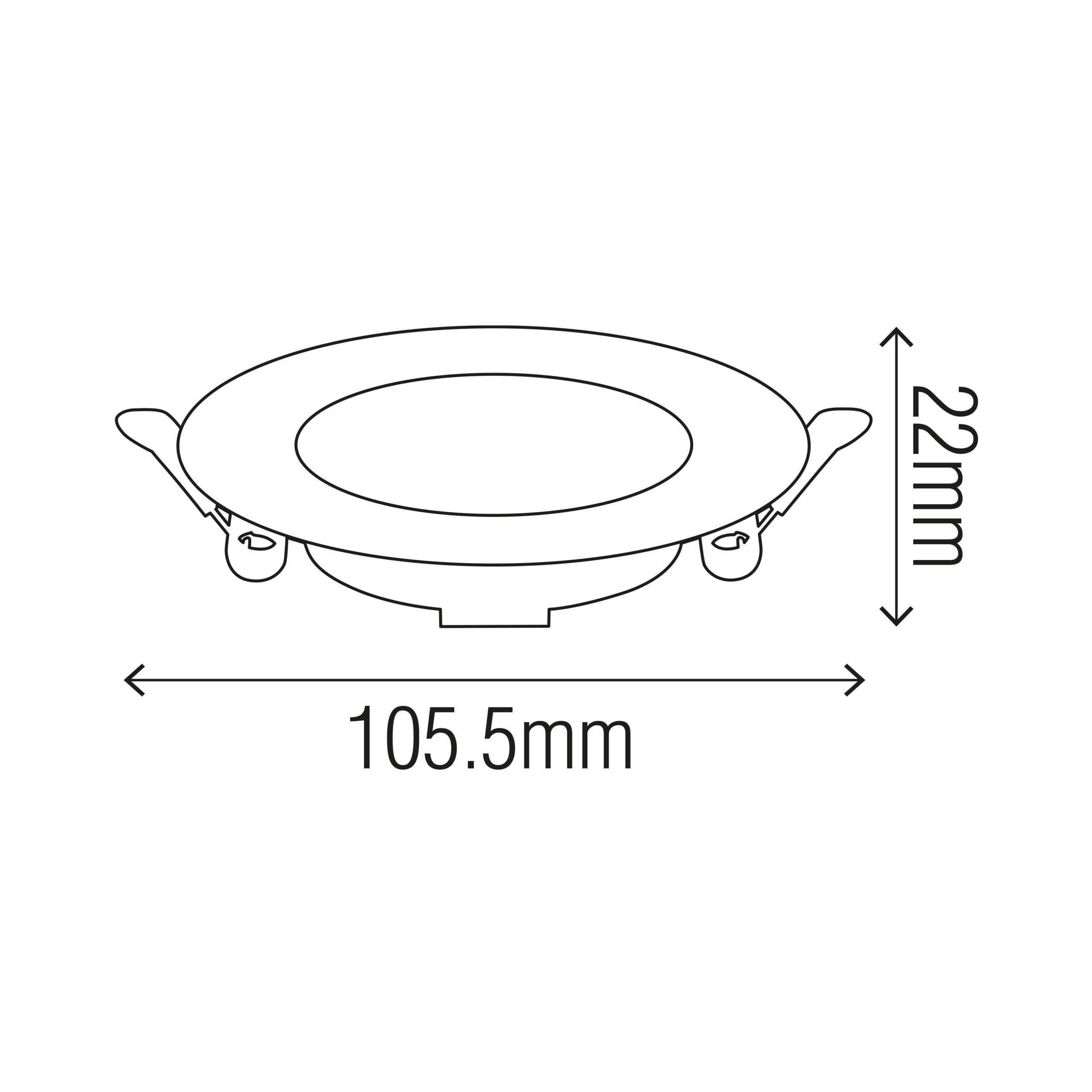 Світлодіодний світильник вбудований LED AURA-5 5W 6400K білий - Зображення 2