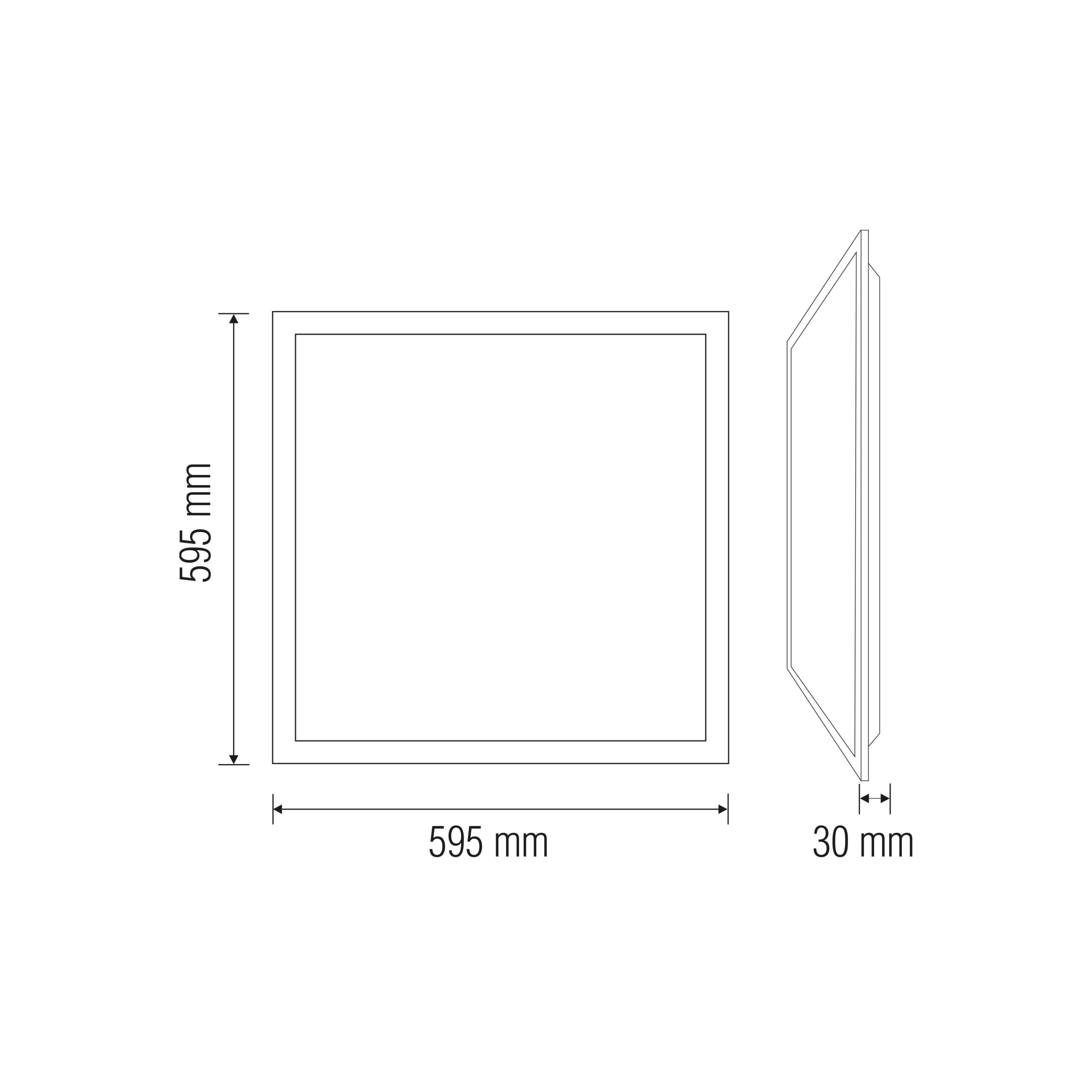 Світлодіодний світильник врізний Backlight 40W 4200K - Зображення 2
