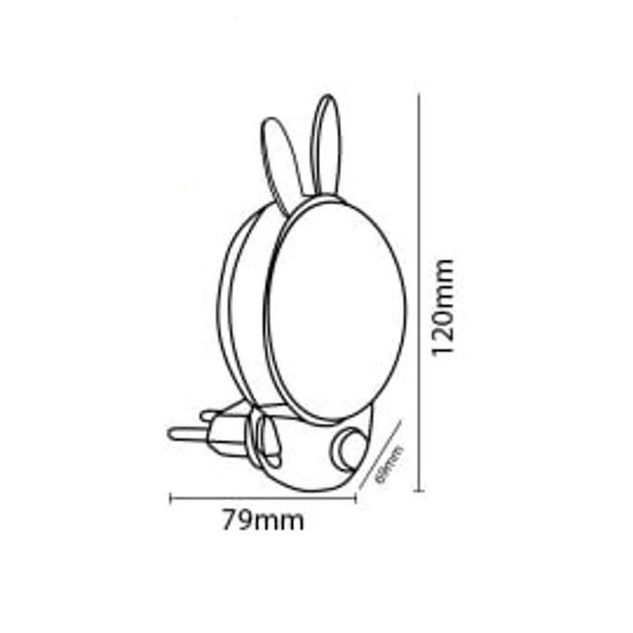 Нічник led BUNNY 2CCT рожевий - Зображення 3