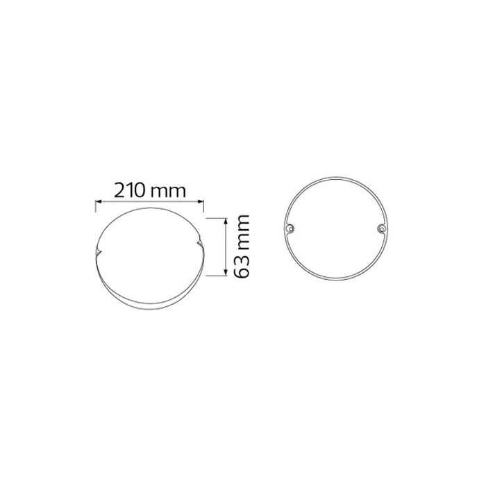 Світлодіодний світильник стельовий CRIXUS-24 24W IP54 6400К білий - Зображення 2