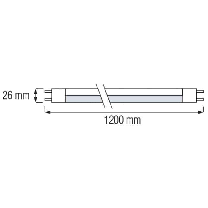 Світлодіодна лампа LED TUBE-120 18W T8 6400К 120 см - Зображення 2