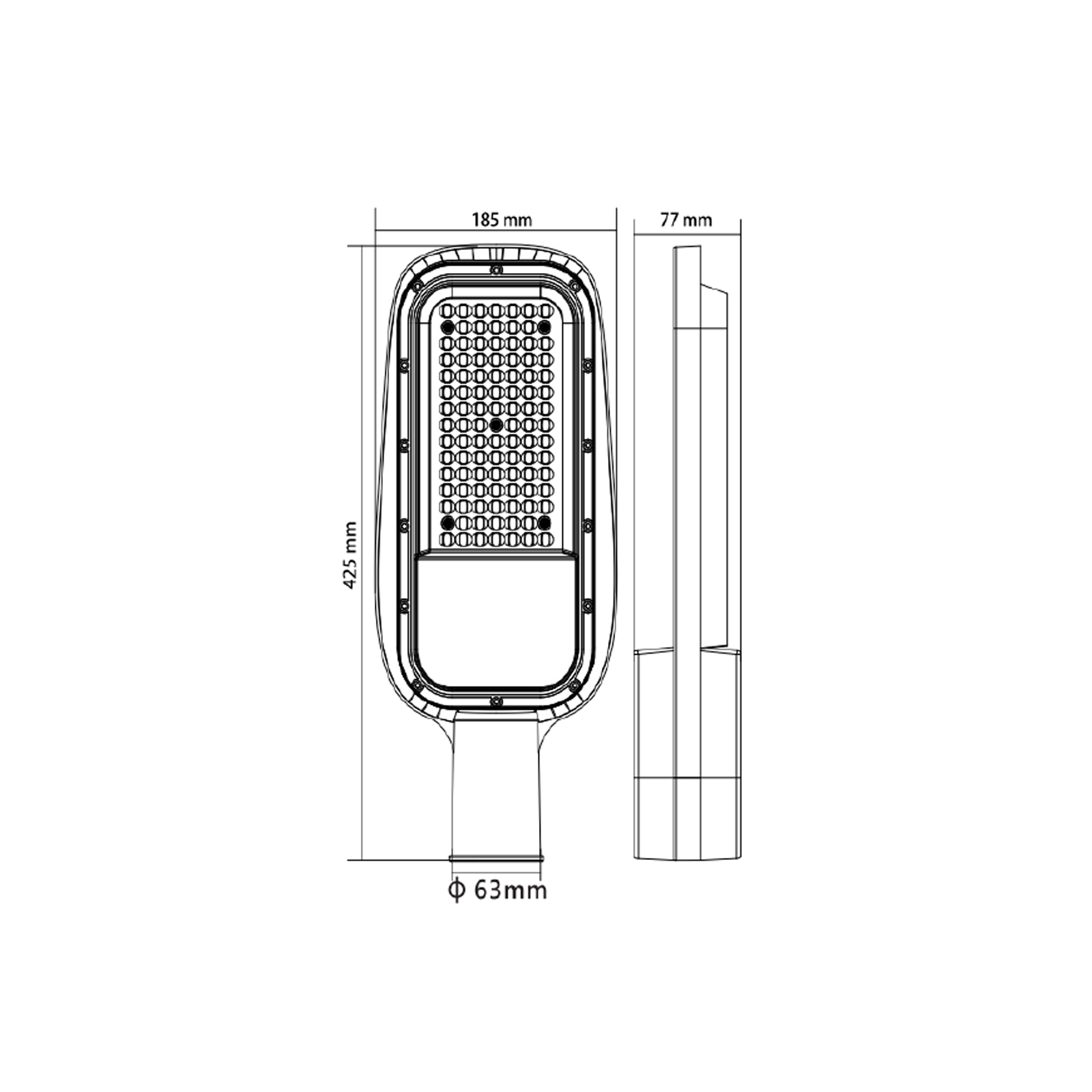 Світлодіодний світильник вуличний TEXAS-100 6400K - Зображення 2